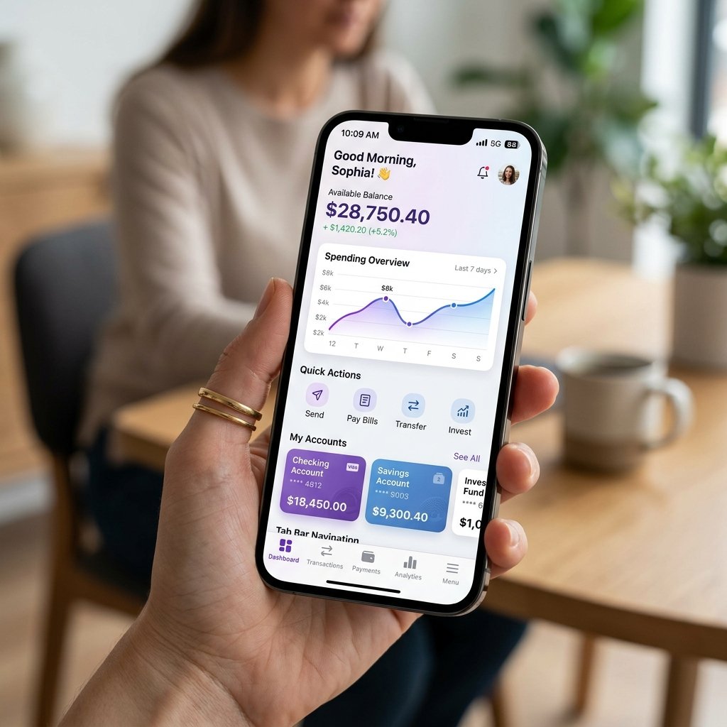 Mobile Banking UI Mockup