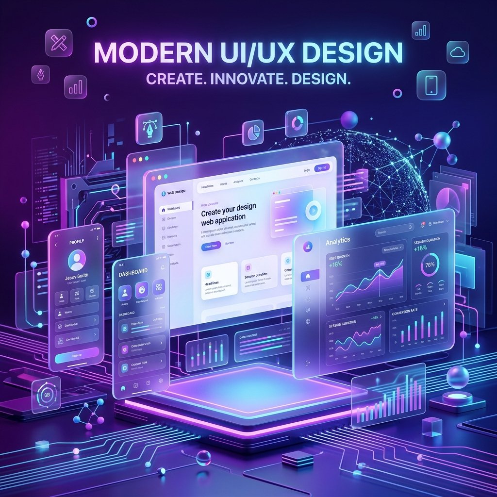 UI/UX Dashboard Showcase Mockup